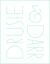 Sideways Drusie & Darr logo in light green