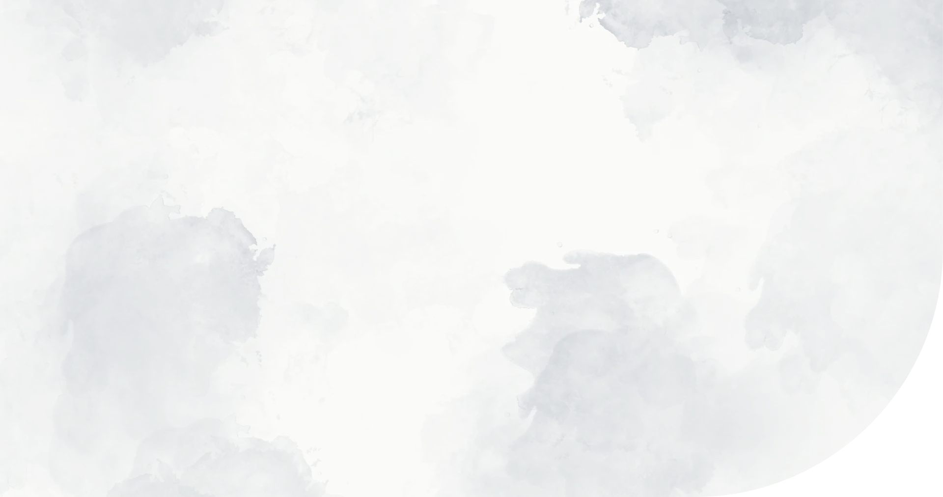 A soft, abstract, grey watercolor background. Large splotches of grey are spaced across a light grey background.