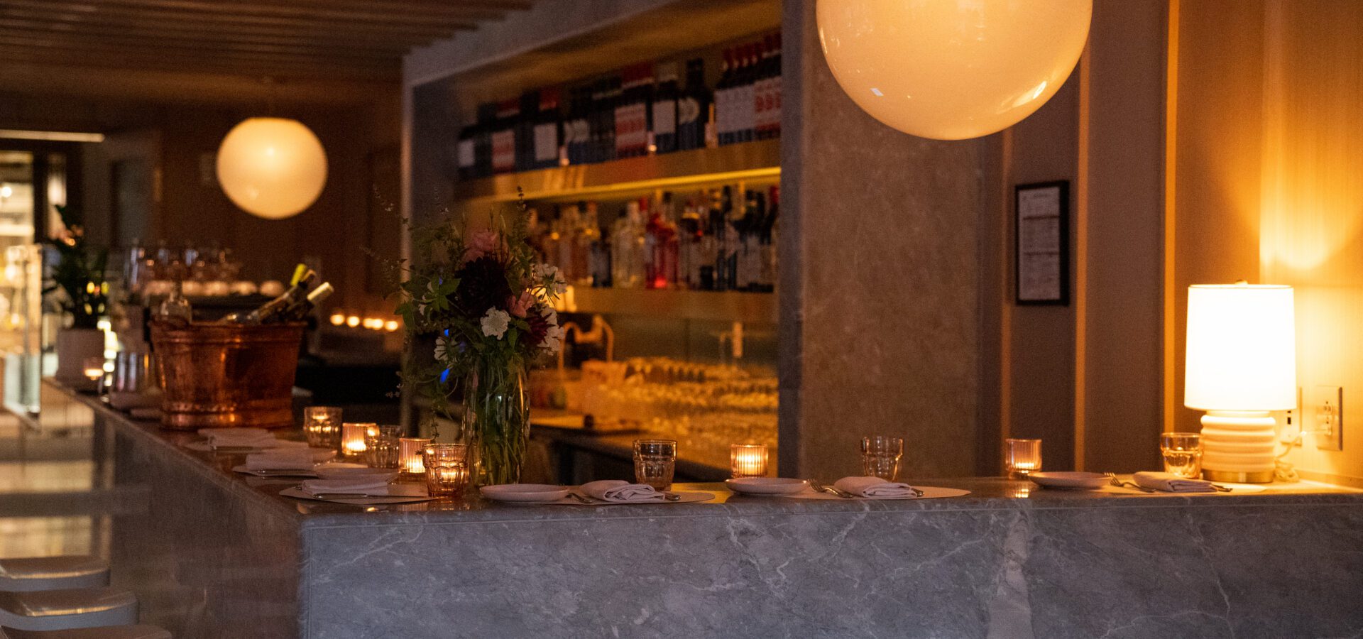 Place set bar at The Pink Hermit